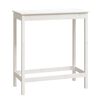 vidaXL Barska miza bela 100x50x110 cm trdna borovina