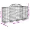 vidaXL Obokane gabion ko&scaron;are 18kosov 200x30x100/120cm pocinkano železo