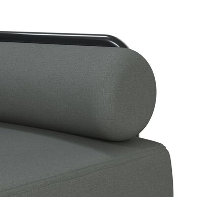 vidaXL Raztegljiv kavč L oblike temno siv 260x140x70 cm tkanina