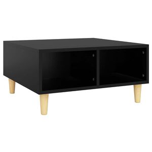 vidaXL Klubska mizica črna 60x60x30 cm iverna plo&scaron;ča