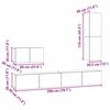 vidaXL Stenski TV kabinet 4 pcs Umetni hrast Konstruiran les