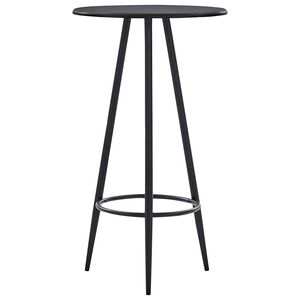 vidaXL Barska miza črna 60x107,5 cm mediapan