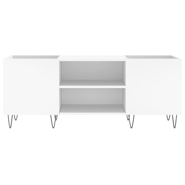 vidaXL Omarica za gramofonske plošče bela 121x38x48 cm inženirski les