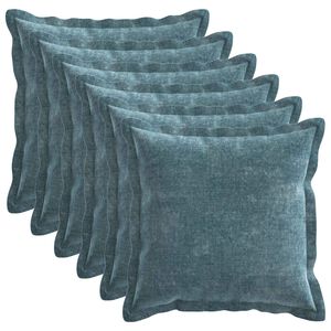 vidaXL Prevleka za blazino 6 kos HOUTEN Modra 50 x 50 cm