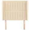 vidaXL Vzglavje z u&scaron;esi krem 103x23x118/128 cm blago