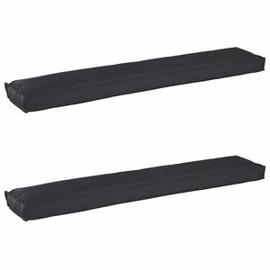 vidaXL Set blazin za palete 2 kos Oxford blago Črna 200 x 40 x 8 cm