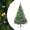 vidaXL Umjetna preddekorirana božićna jelka Zelena 240 cm PVC