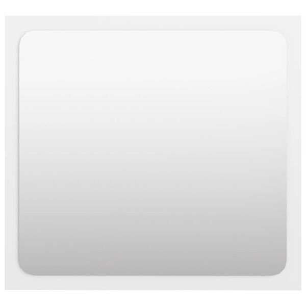 vidaXL Kopalni&scaron;ko ogledalo visok sijaj belo 40x1,5x37 cm iverna pl.