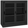 vidaXL Omara z drsnimi vrati antracitna 90x40x90 cm jeklo