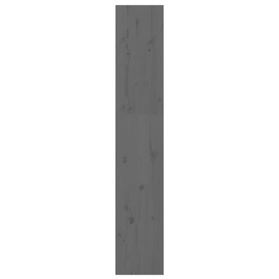 vidaXL Knjižna omara/pregrada siva 60x30x167,5 cm trdna borovina