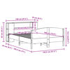 vidaXL Knjižna postelja brez vzmetnice 140x190 cm trdna borovina