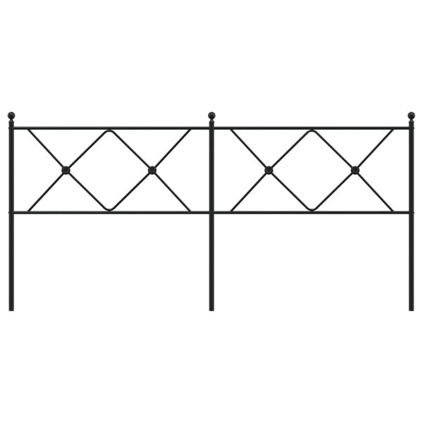vidaXL Kovinsko posteljno vzglavje črno 180 cm