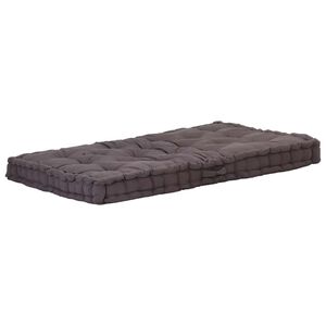 vidaXL Talna sedežna blazina za paleto bombaž 120x80x10 cm antracitna