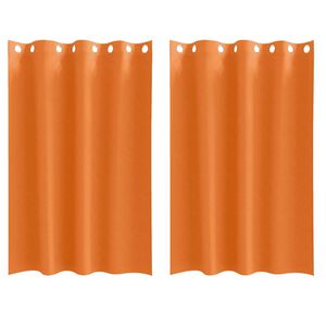 vidaXL Zavese za zatemnitev z obroči 2 pcs Svetlo oranžna 175 x 140 cm