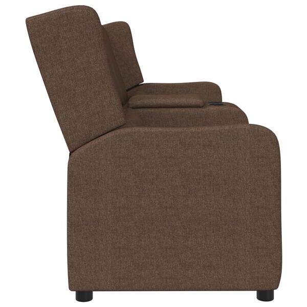 vidaXL &Scaron;tirised z držalom za skodelico rjav iz blaga