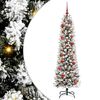 vidaXL Umestno božično drevo Bela 150 cm PVC, kovina in plastika