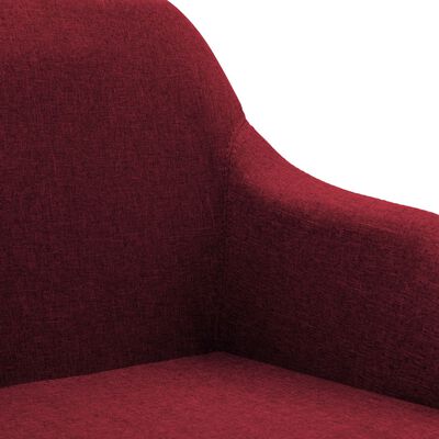 vidaXL Vrtljiv pisarniški stol vinsko rdeče blago