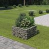 vidaXL Visoka greda gabion pocinkano jeklo 90x90x50 cm