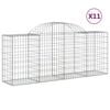vidaXL Obokane gabion ko&scaron;are 11 kosov 200x50x80/100 cm cinkano železo