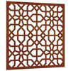 vidaXL Vrtna stenska dekoracija 55x55 cm corten jeklo mavra