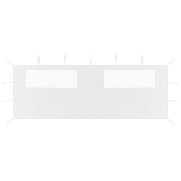 vidaXL Stranica za paviljon z okni 6x2 m bela