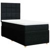 vidaXL Box spring postelja z vzmetnico črna 100x200 cm blago
