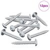 vidaXL Lesen vijak 12 pcs srebrna M4 x 28 mm elezo