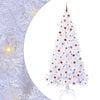 vidaXL Umestno božično drevo med 300 LED Bela 240 cm PVC in jeklo