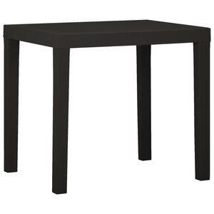 vidaXL Vrtna miza antracitna 79x65x72 cm plastika