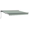 vidaXL Okvir tende Zelena in Bela 350 x 250 cm Poliester s PU premazom