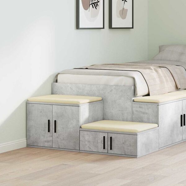 vidaXL Omarica za shranjevanje 2 pcs Betonsko siva 103 x 41 x 40 cm