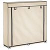 vidaXL Omarica za čevlje s pokrivalom blago 115x28x110 cm krem