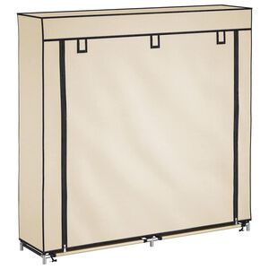 vidaXL Omarica za čevlje s pokrivalom blago 115x28x110 cm krem