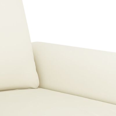 vidaXL Sedežna garnitura 2-delna z blazinami krem žamet