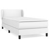 vidaXL Box spring postelja z vzmetnico bel 90x190 cm umetno usnje