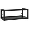 vidaXL Stenski kopalni&scaron;ki regal črn 79x38x31 cm železo