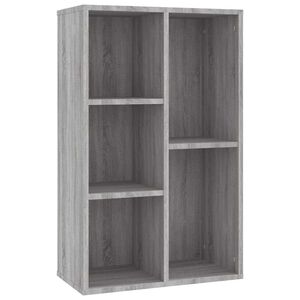 vidaXL Knjižna omara/komoda siva sonoma 50x25x80 cm inženirski les
