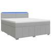 vidaXL Postelja boxspring z vzmetnico Svetlo siva 140 x 200 cm Blago
