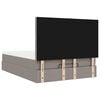 vidaXL Otomanska postelja z vzmetnico taupe 140x190 cm blago