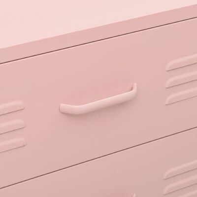 vidaXL Predalnik roza 80x35x101,5 cm jeklo