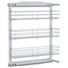 vidaXL Izvlečna kuhinjska ko&scaron;ara 3-nadstropna srebrna 47x15,5x55,5 cm