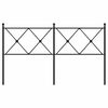 vidaXL Kovinsko posteljno vzglavje črno 160 cm