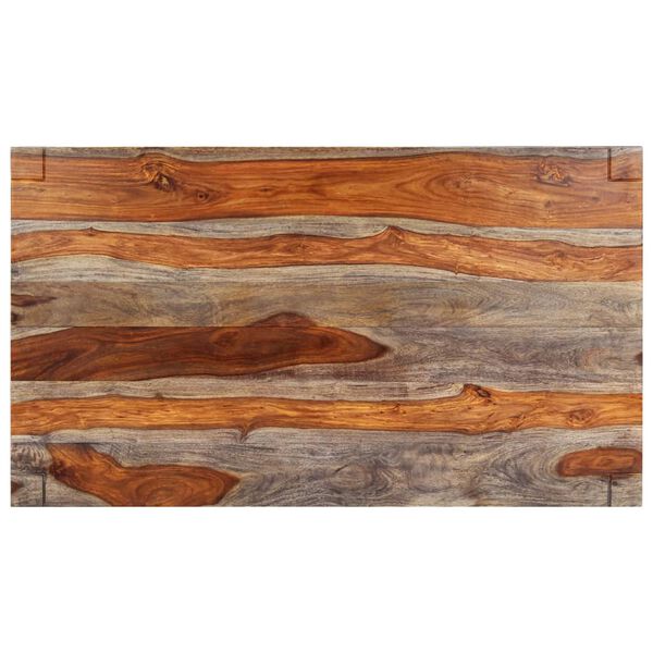 vidaXL Jedilna miza siva 140x70x76 cm trden palisander