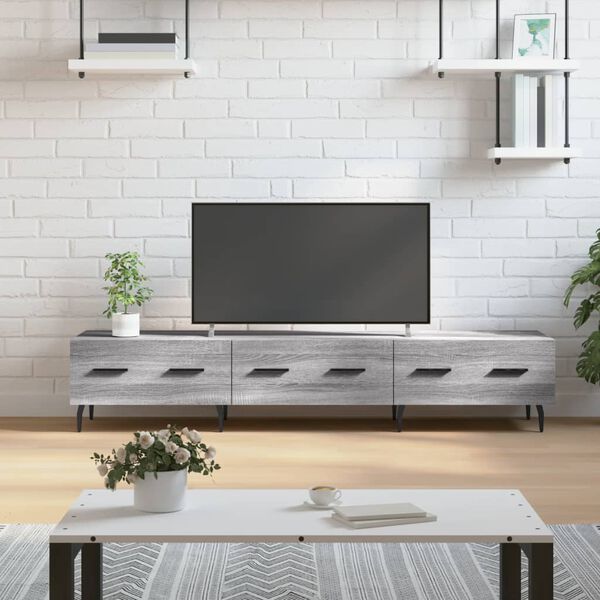 vidaXL TV omarica siva sonoma 150x36x30 cm inženirski les