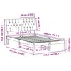 vidaXL Konstrukcija postelje Črna 120 x 200 cm Masivno borovo les
