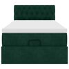 vidaXL Otomanski posteljni okvir z vzmetnico zelen 80x200 cm žamet