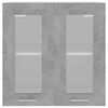 vidaXL Viseča steklena omarica &ldquo;Lyon&rdquo; betonsko siva 60x31x60cm