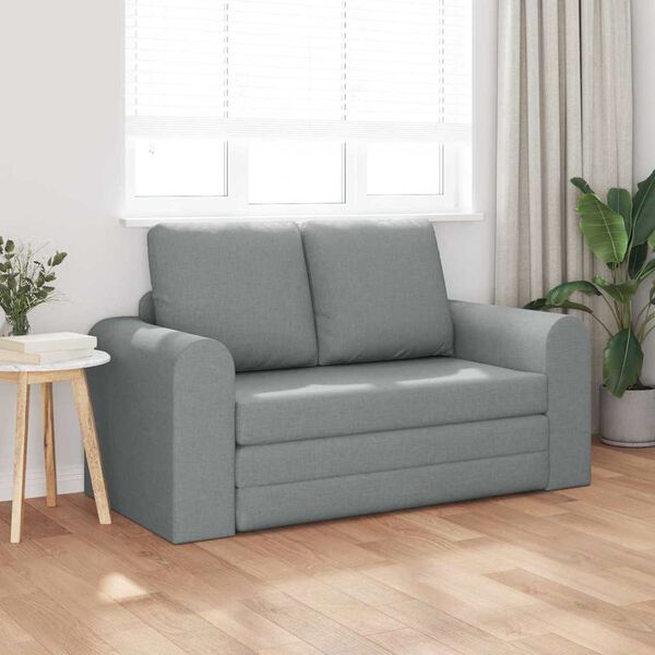 vidaXL Sofa postelja 60cm Svetlo siva blago