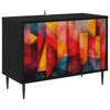 vidaXL TV omarica HEESCH 69 x 33 x 50,5 cm Črni hrast Inženirski les