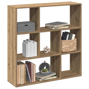 vidaXL Pregrada s knjižno omaro artisan hrast 102x29x103,5cm inž. les